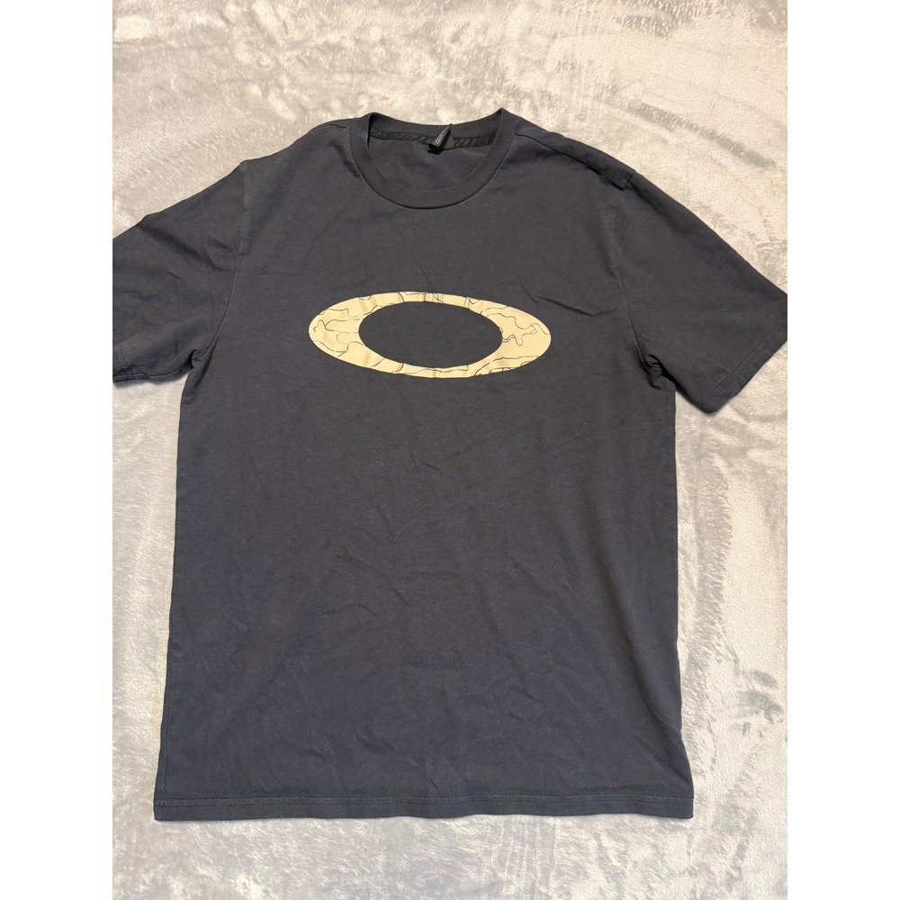 Oakley T-Shirt Mens Large Black Short Sleeve Custom Fit Graphic Logo Tee